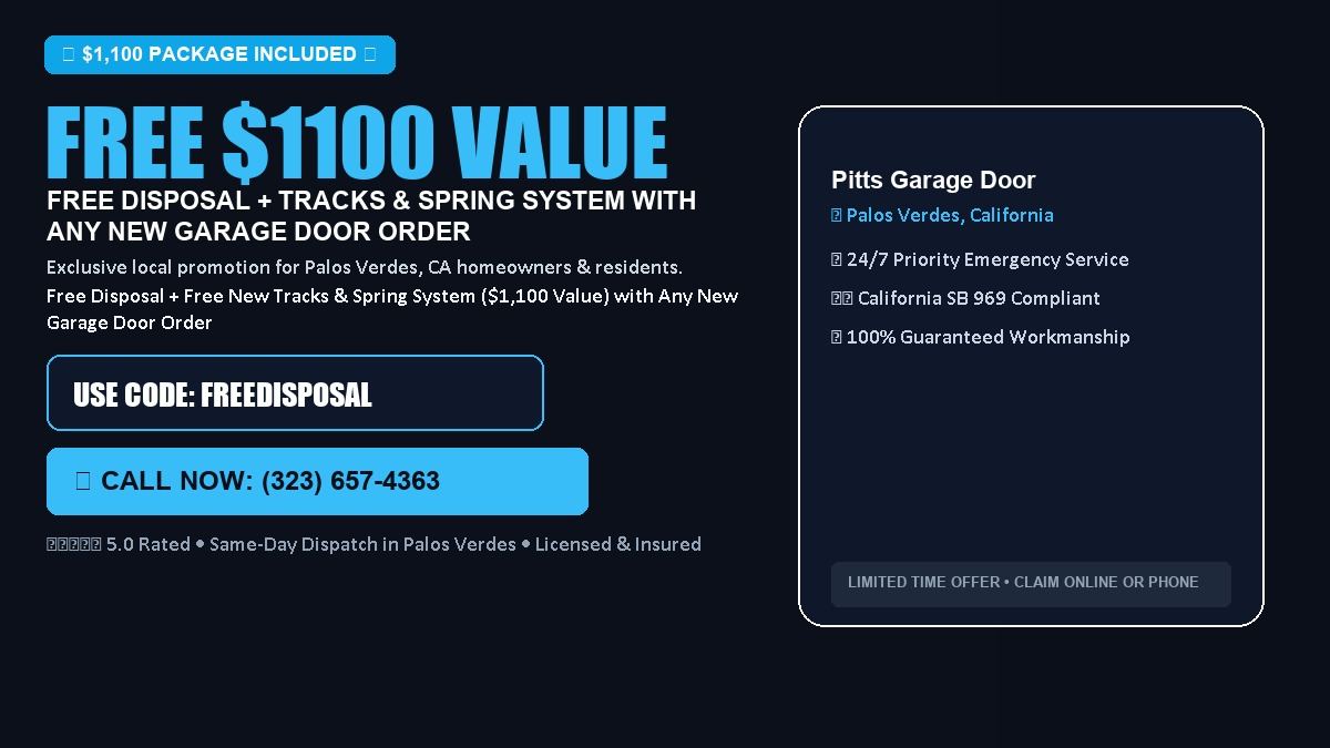 Pitts Garage Door Service FREE Haul-Away & Heavy-Duty Tracks with New Door